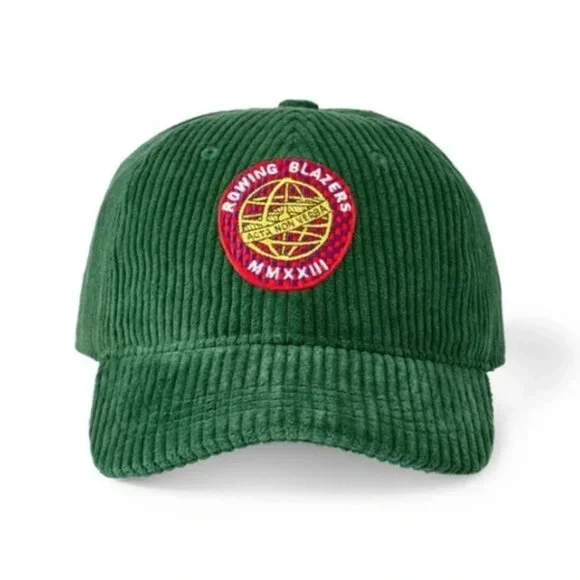 Rowing Blazers x Target Green Corduroy Logo Baseball Hat Fall Preppy Red Yellow - Picture 1 of 6